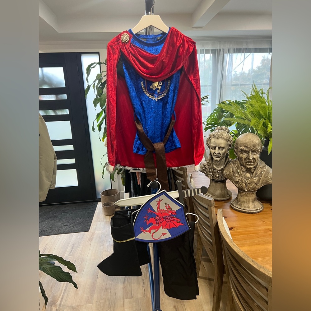 NWOT Knight Costume with Shield & Sword